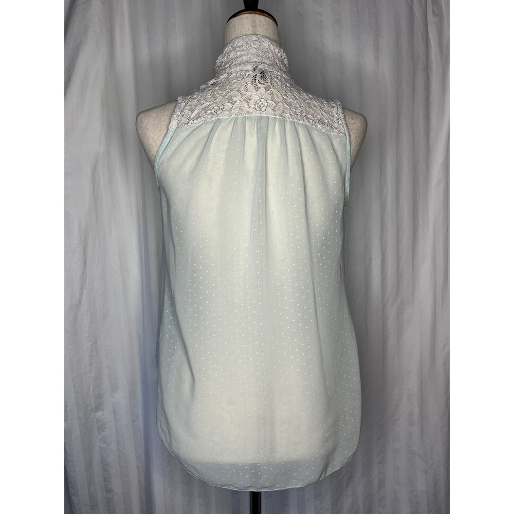 Heart Soul Sheer Top Romantic Blouse Green Gold Coquette Lace Crochet Fairy Sz S - Picture 4 of 16